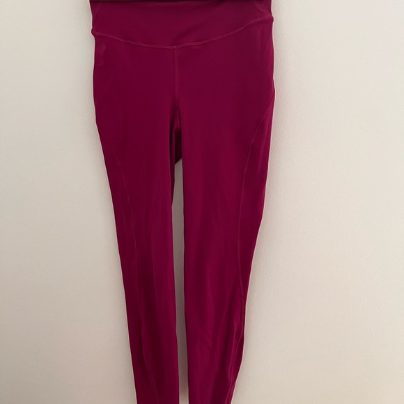 Base Pace High-Rise Running Tight 25". Magenta. Size 4 - Picture 6 of 7